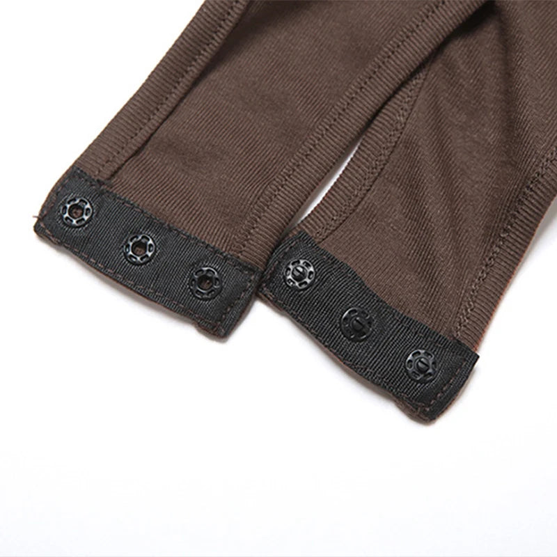 LIZAKOSHT  -  2025 Maillard Style Y2K Retro Brown Hot Girl 2 Piece Sexy Skirt Suit U Collar Sleeveless Bodysuit+Drawstring Pleated Skirts