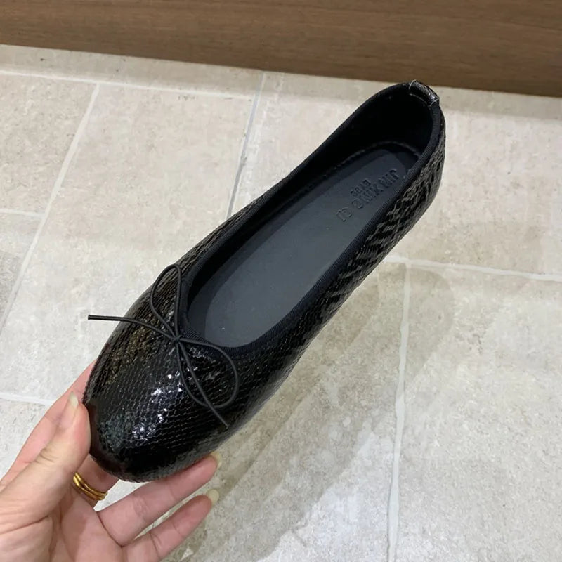 LIZAKOSHT  -  New Spring Autumn Fashion Round Toe Soft Dress Ladies Boat Shoes Casual Female Shallow Women Flat Slip On Shoes