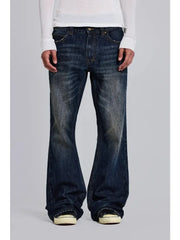 LIZAKOSHT  -   Vintage Y2k Blue Jeans Man Women Boyfriend Style American Retro Distressed Straight Denim Pants Straps Design Jeans