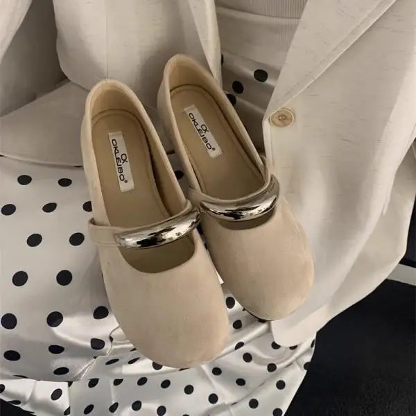 LIZAKOSHT  -  Shoes Woman Flats Dress Bonded Leather Rubber  Cotton Fabric Shoes Woman Flats Dress Bonded Leather Rubber Cotton Fabric Buckle