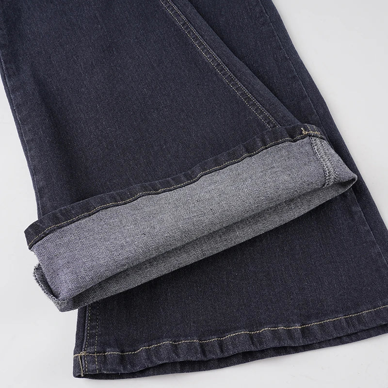 LIZAKOSHT  -  Dark Blue Low-Rise Slim-Fit Flare Jean Y2k Aesthetic 2000s Denim Trousers Chic Sexy Pant Casual Outfit Grunge Fairycore
