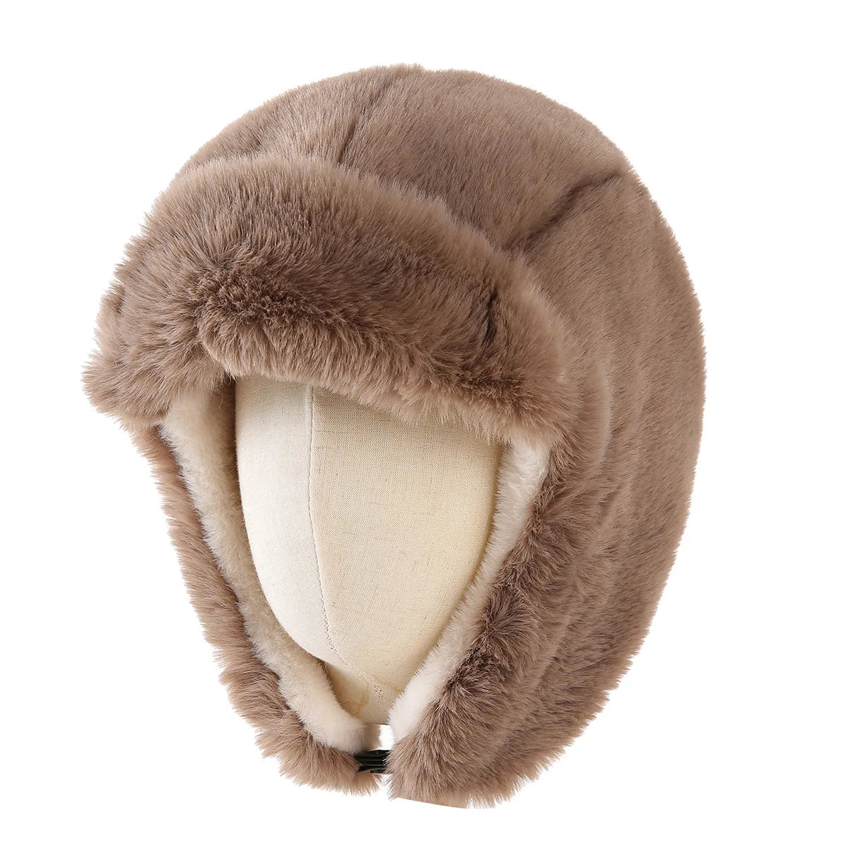 LIZAKOSHT  -   Women Men Winter Faux Fur Trapper Hat Warm Plush Earflap Hat Windproof Buckle Russian Ushanka Ski Snow Cap for Cold Weather