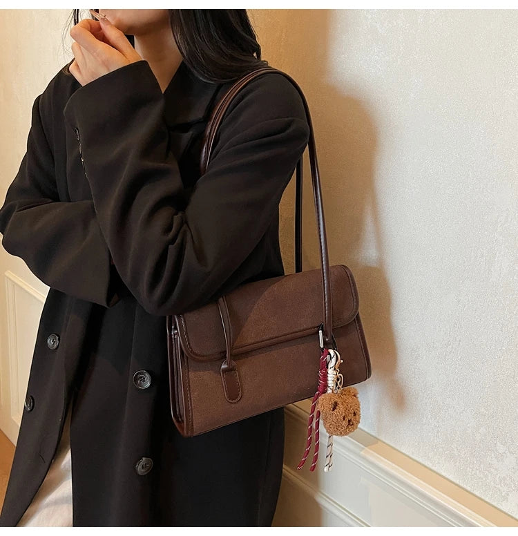LIZAKOSHT  -  Retro Underarm Bag Large Capaci Casual Commuter Women's Bag oulder Bag Office Bag Faionable Simple Sle Korean Sle