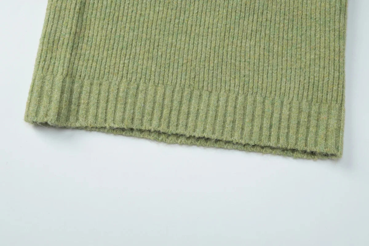 LIZAKOSHT  -  Woman Clothing Solid Green Knitted Corset Y2K Streetwear 2025 Autumn Female Sweater Tank Tops Sexy Slim Vest Crop Top