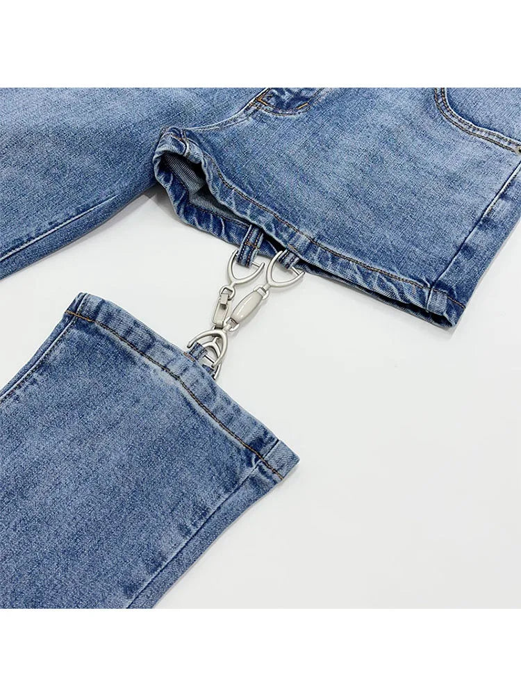 LIZAKOSHT  -  Summer Women Low Rise Design Flare Jeans Harajuku Fashion Long Trousers Y2k Streetwear Bell Bottom Denim Pants Gyaru Kpop Tide