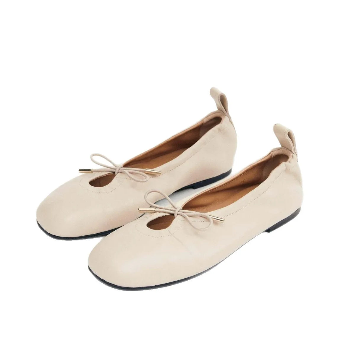 LIZAKOSHT  -  Designer Spring Women Ballet Flats Casual Shallow Butterfly-knot Shoes Soft Sole Women's Elegant Leather Dress Shoes