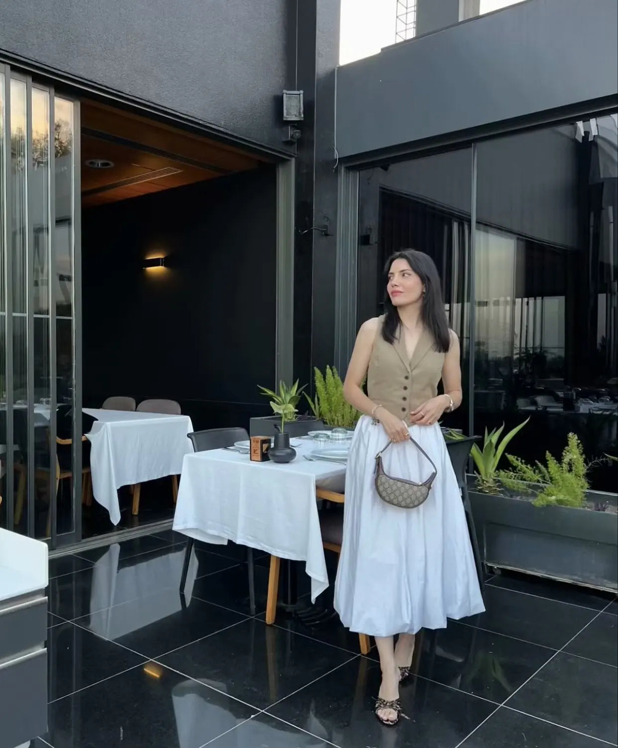 LIZAKOSHT  -  Women Skirt Suits Solid Turn-down Collar Sleeveless Single Breasted Vest Waistcoats + Female Skirt 2 Piece Suits Sets