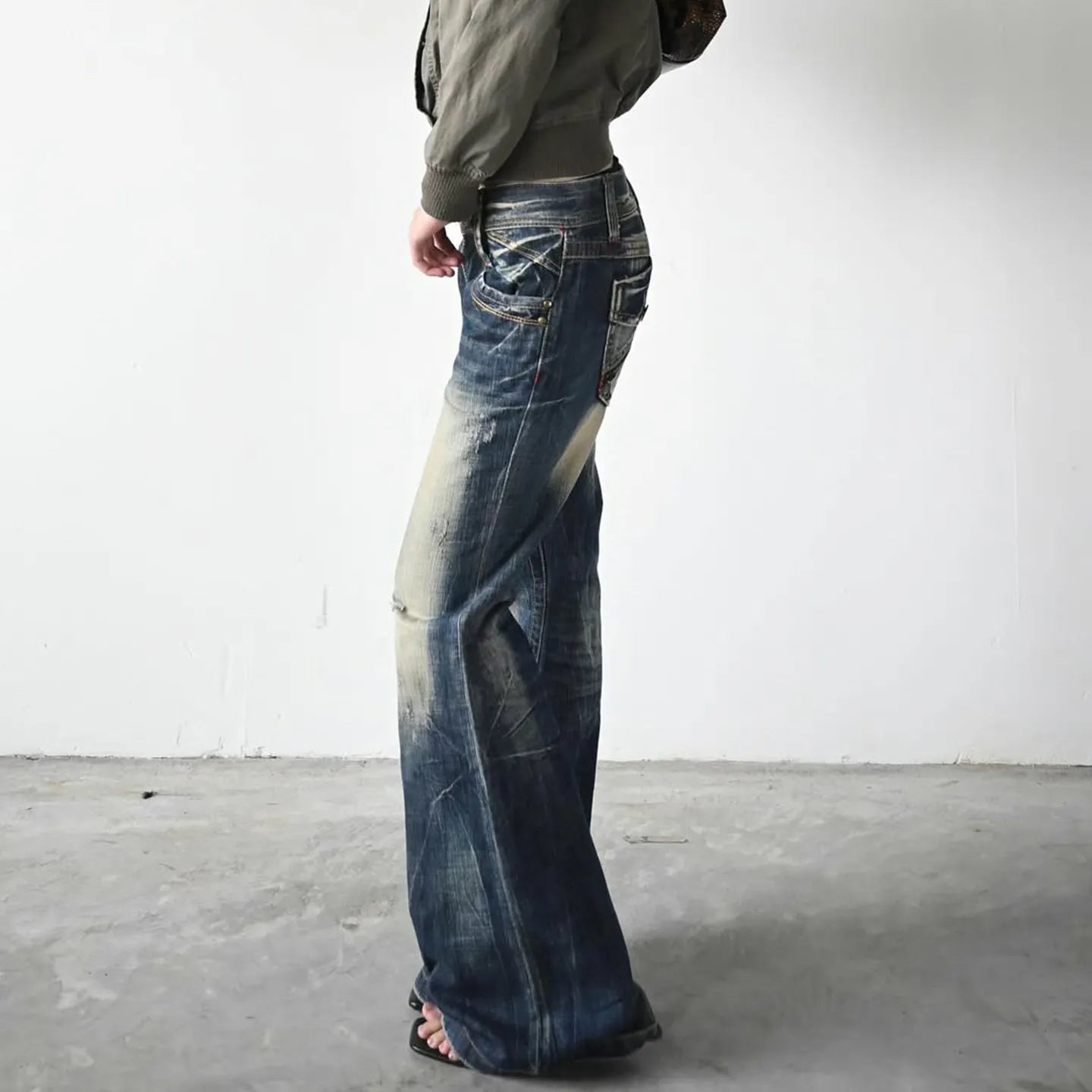 LIZAKOSHT  -  American Vintage Y2K Flare Jeans Women Low Rise Slim Fit Bell Bottom Denim Pants Hot Girl Retro Fashion Chic Streetwear Trousers