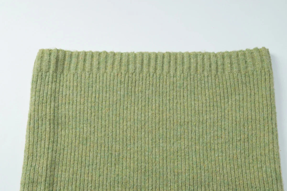 LIZAKOSHT  -  Woman Clothing Solid Green Knitted Corset Y2K Streetwear 2025 Autumn Female Sweater Tank Tops Sexy Slim Vest Crop Top