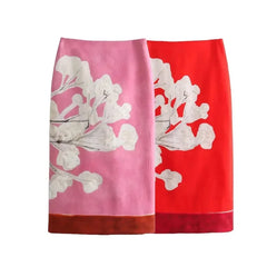LIZAKOSHT  -  New Summer Female Chic Print Skirts Mid-Waist Zipper A-Line Woman Skirts Wild Causal Women's Straight Vintage Skirt Y2k