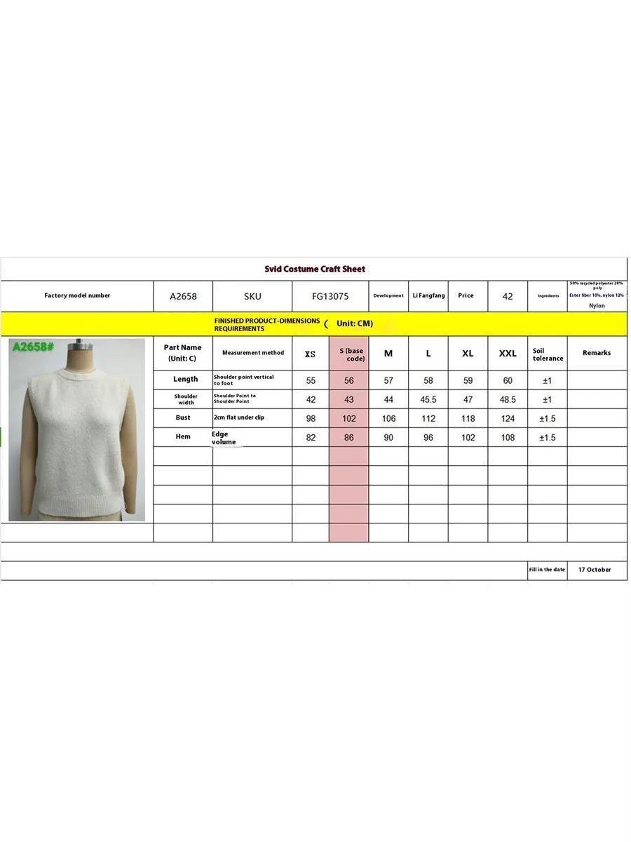 LIZAKOSHT  -  Y2K Fairy Women Cute Sweater Vest Basic Solid Color Warm Knit Tank Tops Sleeveless Pullover Knitwear for Spring Streetwear