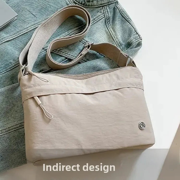 LIZAKOSHT  -  Waterproof Canvas Nylon Crossbody Bag Lightweight Faionable Mom Bag Leisure Walking oulder Bag Zipper Closure Soft Ox...