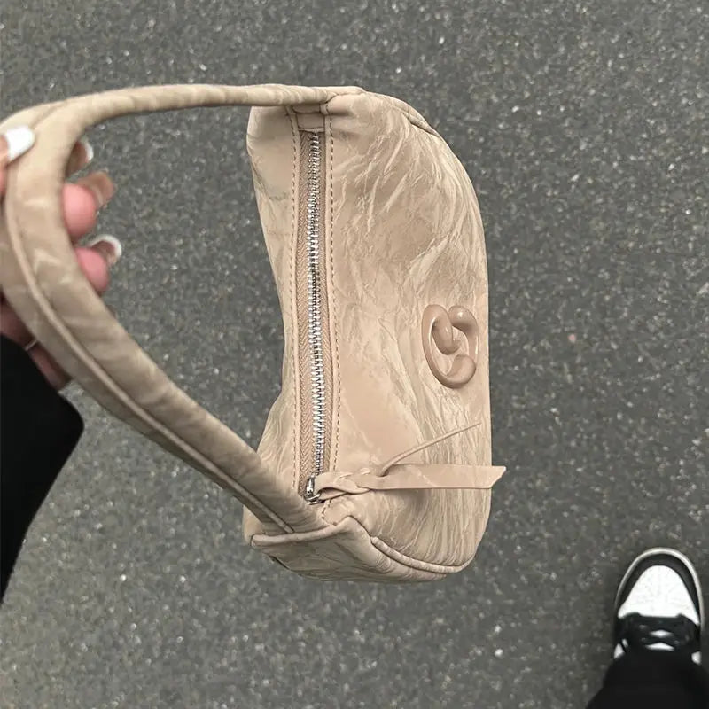 LIZAKOSHT  -  Korean Fashion Vintage Temperament Crescent Underarm Shoulder Bag 2023 New Casual All Match Y2k Women Purses and Handbags