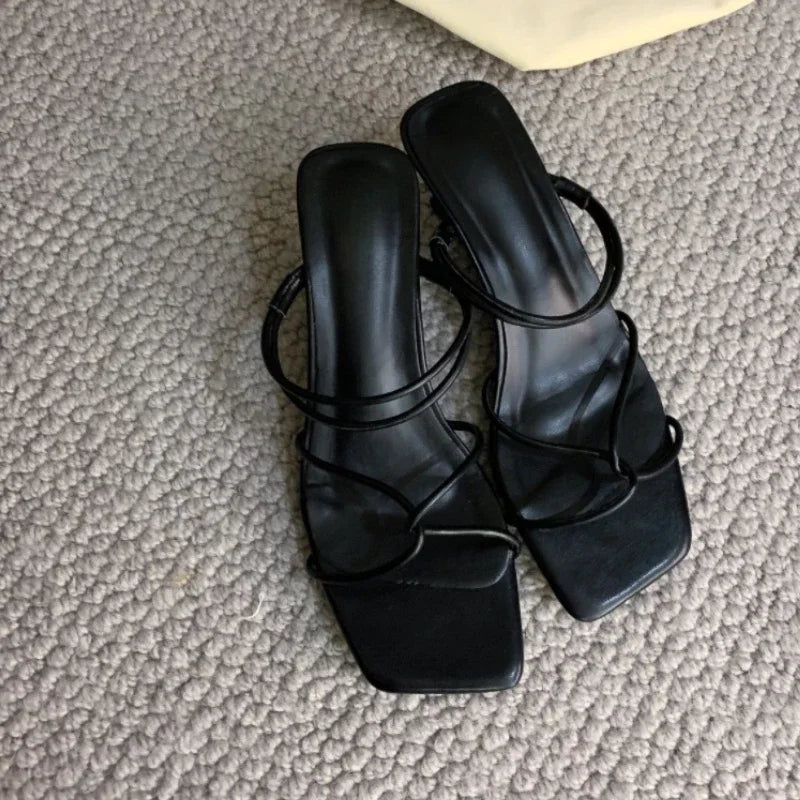 LIZAKOSHT  -  Fashion Wedge Sandals for Women Summer New Cross-tied Roman Sandals Ladies Open Toe Designer Brand High Heels Slippers Women