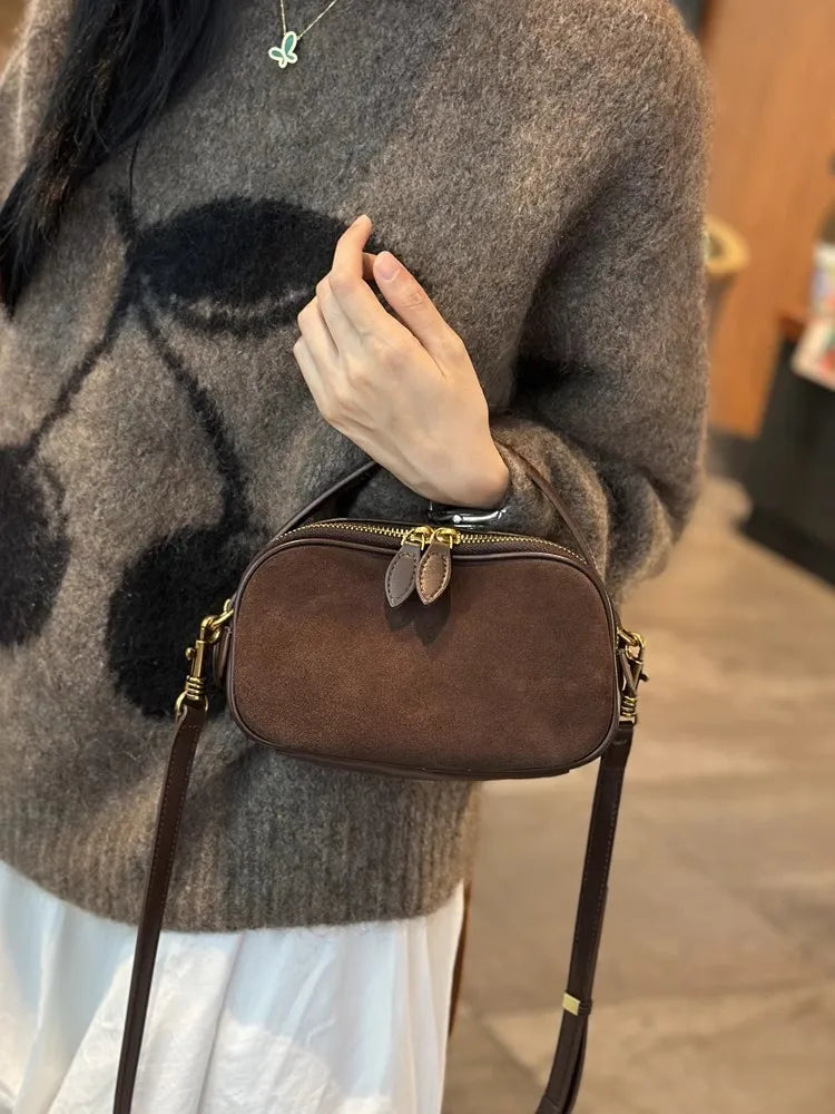 LIZAKOSHT  -  Vintage Shoulder Bag for Women Faux Suede Leather Female Handbags small ladies messenger Crossbody Bags Sac A Main bolsos