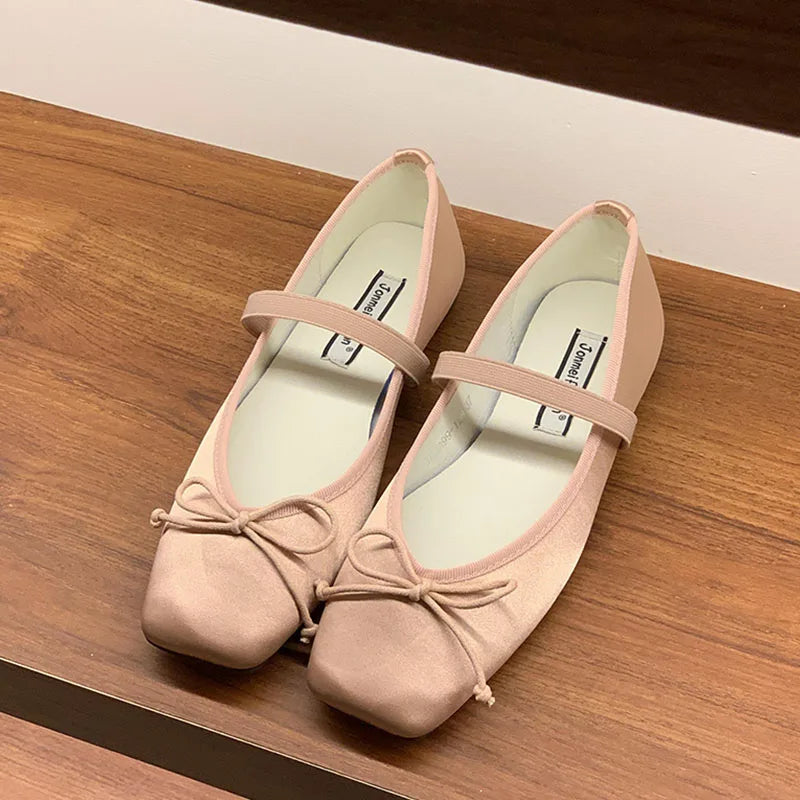 LIZAKOSHT  -  Spring New Candy Color Women Flat Shoes Fashion Round Toe Ladies Elegant Mary Jane Shoes Soft Ballerina Shoes New Woman