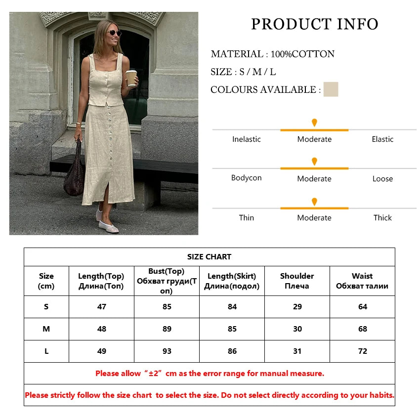 LIZAKOSHT  -  Summer Female Sleepwear Set Tank Tops Pajamas Crop Top Nightwear Sleeveless Nightie Long Skirt Women Nightgowns Suit