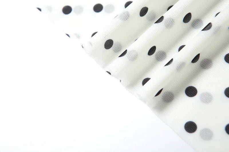 LIZAKOSHT  -  Spring Summer New Women's Wear Polka Point Hanging Neck Dress Women's High end V-neck Waist