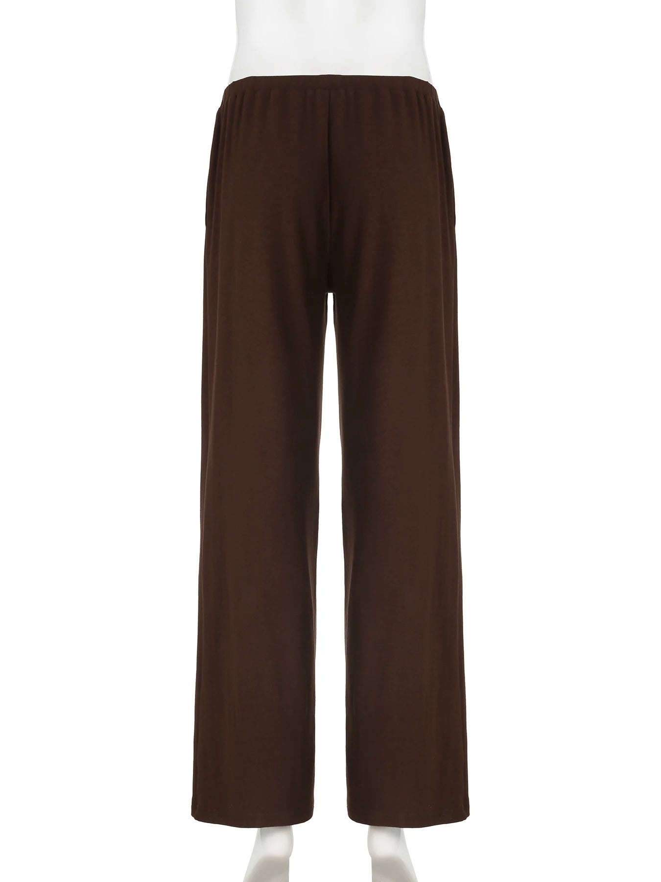 LIZAKOSHT  -  Casual Solid Straight Pants Loose Mid-Waisted Knitted Wide Leg Pants Women Autumn Spring Fashion Streetwear Ladies