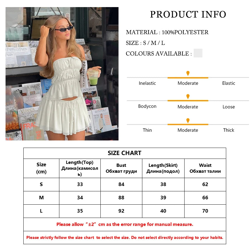 LIZAKOSHT  -  White Female Nightgowns Set Tank Top Sleepwear Crop Top Pajamas Backless Nightwear Skirts Women Nightie 2 Piece Suit