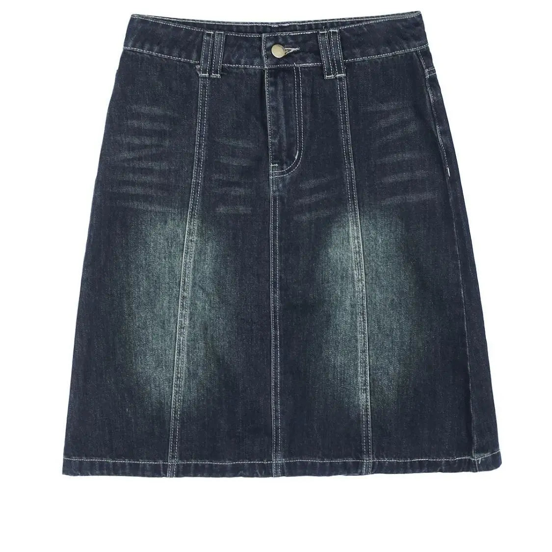 LIZAKOSHT  -  Vintage High-waisted Denim Skirt Women's 2026 Summer A-character Women's Mid-skirt