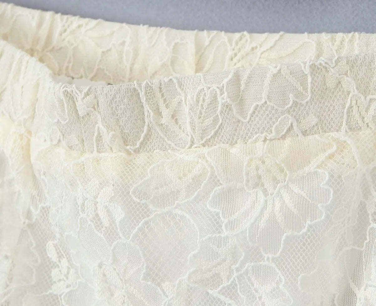 LIZAKOSHT  -  Perspective Skirt Women Lace Asymmetric Sexy Summer Skirt