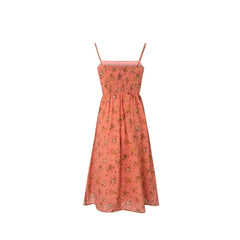 LIZAKOSHT  -  Spring New European and American Style Spice Girl Style Holiday Leisure One-word Collar Splicing Sling Dress