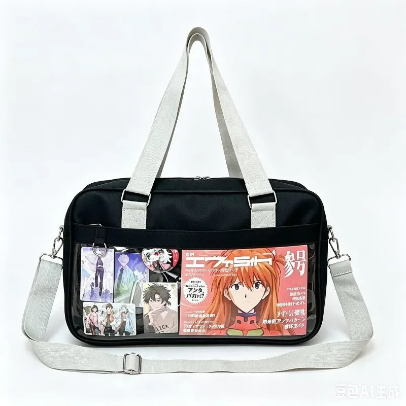 LIZAKOSHT  -  Japanese School Supplies JK Uniform Bag Two-dimensional Shoulder Slung Handbag Commuter Cereal and Pain Bag Shoulder Bag Women