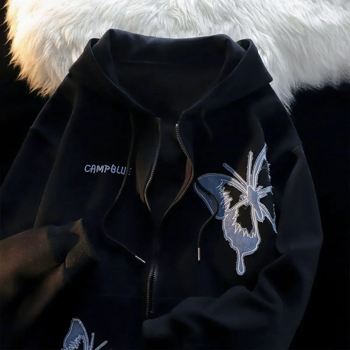 LIZAKOSHT  -  Women Clothing Y2k Hoodies Jackets Streetwear BF Casual Sweatshirts Oversized Tops Chic Hooded Butterfly Hoodie Ropa Mujer