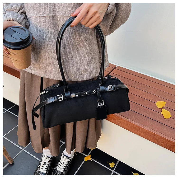 LIZAKOSHT  -  Vintage Faux Suede Shoulder Bag for Women Handbags tassel Female Armpit bag Designer ladies totes burgundy bolsa feminina
