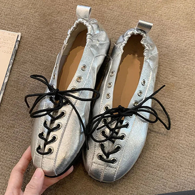 LIZAKOSHT  -  Hollow Out Round Toe Tabi Ballet Flats Heels Sandals Women Comfortable Walking Lazy Loafers Casual Girls Dance Shoes