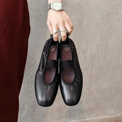 LIZAKOSHT  -  Fashion Women's Shoes New High Quality Genuine Leather Round Head Flat Shoes Ballet Shoes Lightweight Shoes