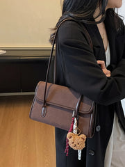 LIZAKOSHT  -  Retro Underarm Bag Large Capaci Casual Commuter Women's Bag oulder Bag Office Bag Faionable Simple Sle Korean Sle