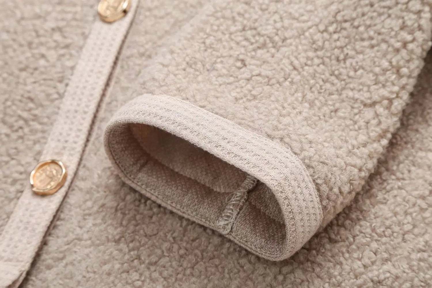 LIZAKOSHT  -  Faux Lambwool Coats Women Autumn Fashion Short Jacket Female Elegant Chic Single Breasted Outerwear Lady High Street Solid Coat