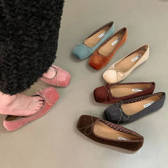 LIZAKOSHT  -  New Women Flats Casual Shoes Fashion Shallow Slip On Ballet Shoes Soft Ladies Dress Ballerina Shoes Laofer Mujer New Woman Shoes