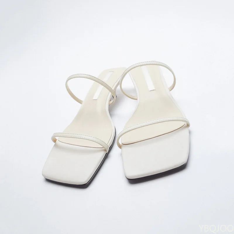 LIZAKOSHT  -  Simple versatile one-piece comfortable outdoor cool mop new style with sloping female head sexy temperament high heels