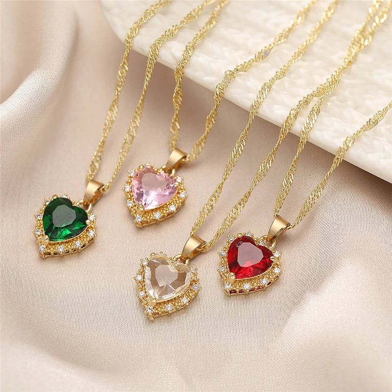 Lizakosht New Fashion Kpop Pearl Choker Necklace Cute Double Layer Chain Pendant For Women Jewelry Girl Gift