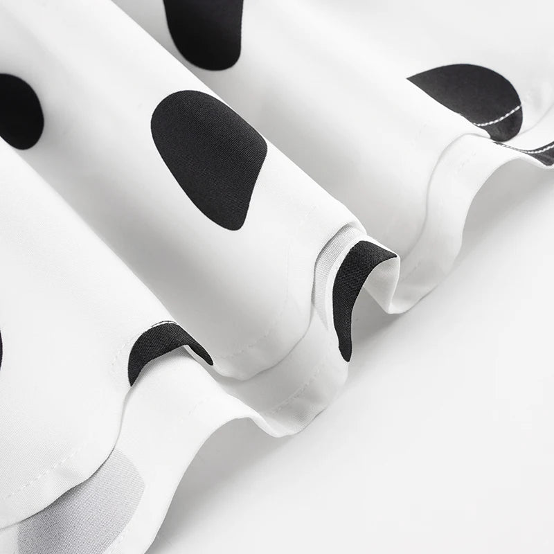 LIZAKOSHT  -  Elegant Polka Dot Print Skirts Casual Women's Low Waist A-line Skirts Streetwear Vacation Summer Clothes