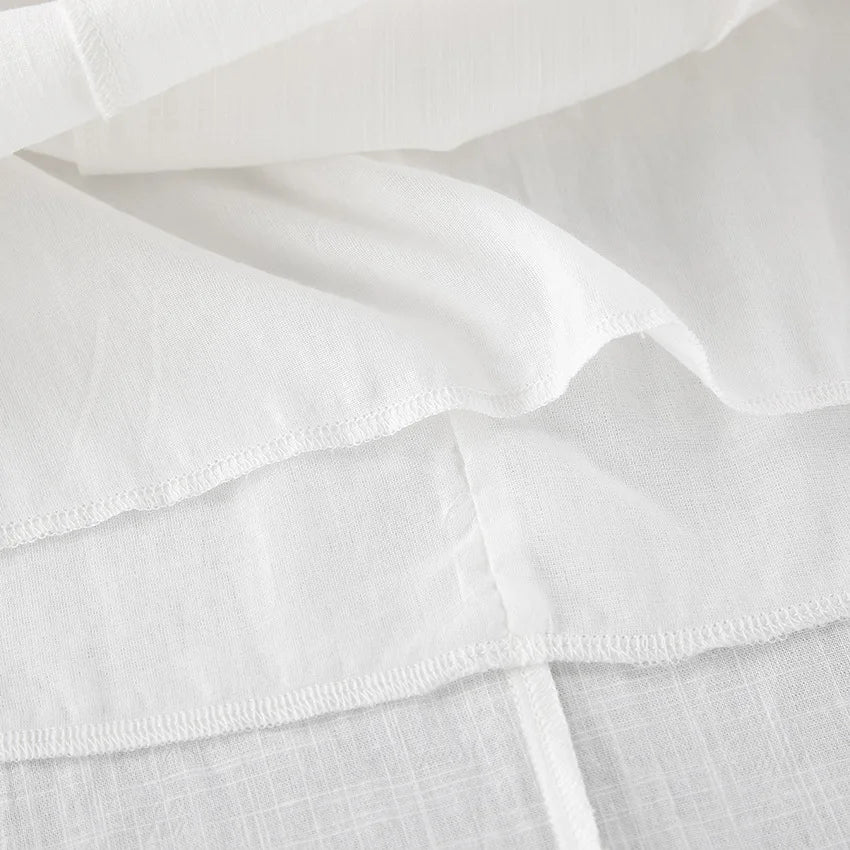 LIZAKOSHT  -  White Backless Summer Dress For Women Short Sleeve Slim V-Neck High Waist Elegant Commute Dress Female Bandage Long Dress