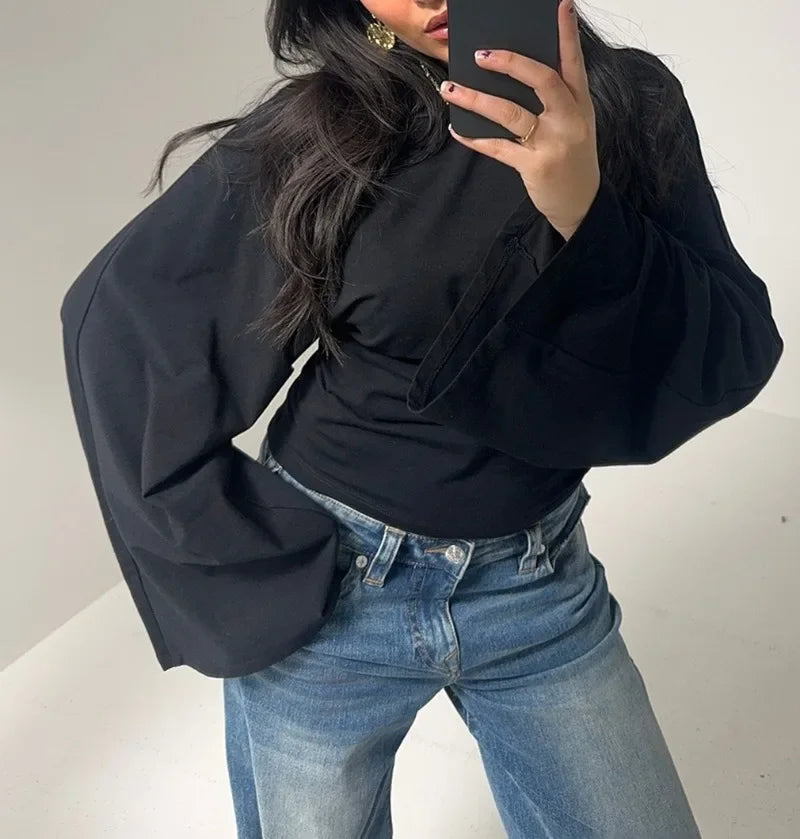 LIZAKOSHT  -  American Style Personality Street Casual O Neck Pullover Loose Top Solid High Street Punk Lazy Style Tee Fashion Casual T-Shirt
