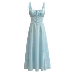 LIZAKOSHT  -  New European and American Women's Suspenders with Slit Dresses in Summer