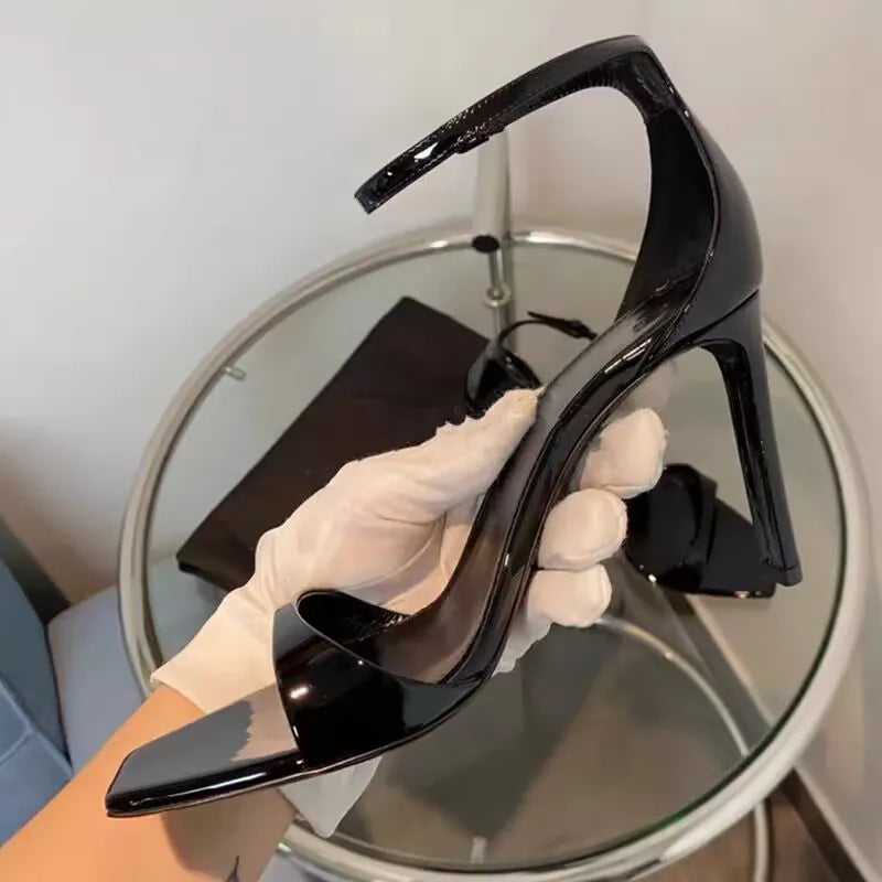 LIZAKOSHT  -  Summer thin heel peep toe women sandals buckle strap heels