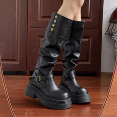 LIZAKOSHT  -  Lady Boots Shoes Boots-Women Black Autumn Lolita Retro Shoes Lady Boots Boots-Women Autumn Lolita Black