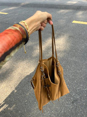 LIZAKOSHT  -  Autumn Winter Retro Tote Bags Niche Large Capacity Soft Leather Single Shoulder Commuting Underarm Bag for Women
