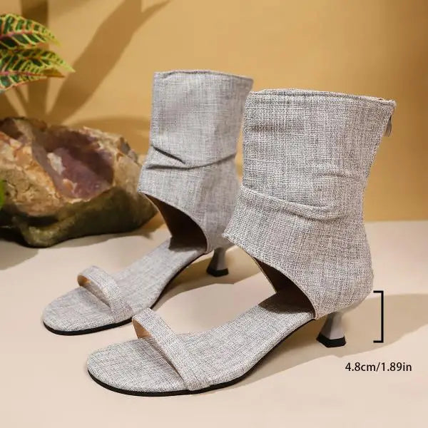LIZAKOSHT  -  Summer Open Toe All-Match  Female Sandal High Heels Sale Of Women's Shoes Large Size Peep Girls High-heeled Gladiator  New