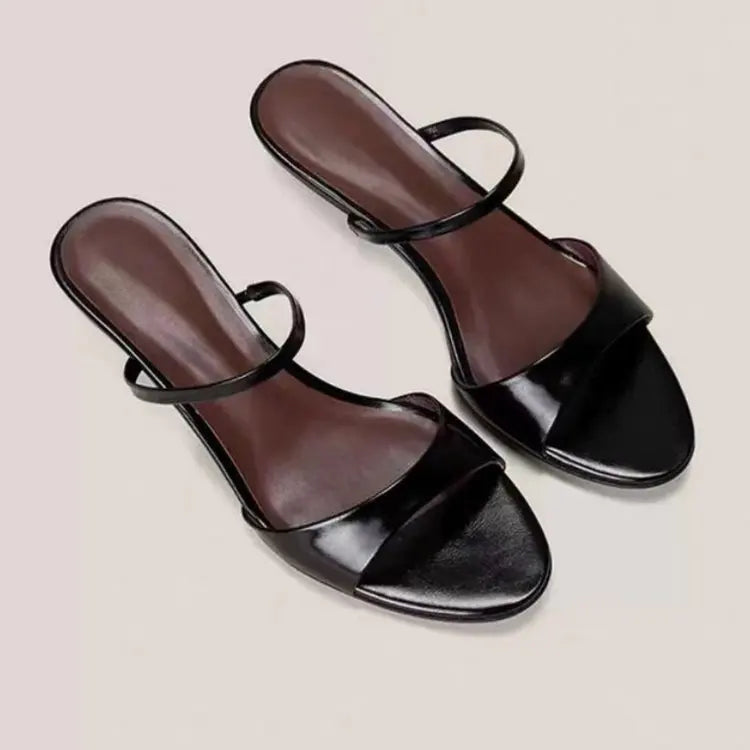 LIZAKOSHT  -   French Style Minimalist Open Toe Flat Sandals Handmade Original Design Casual Slippers Comfort Summer Footwear for Women