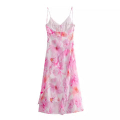 LIZAKOSHT  -  Women's Temperament Flounce Printed Suspender Dress