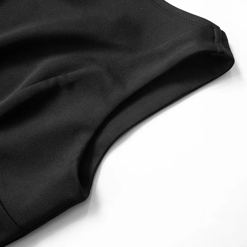 LIZAKOSHT  -  Women's Graduation Dress Y2k Mini Tank Dress Solid Sleeveless Flowy Short Dress Open Back above Knee Summer Short Dress