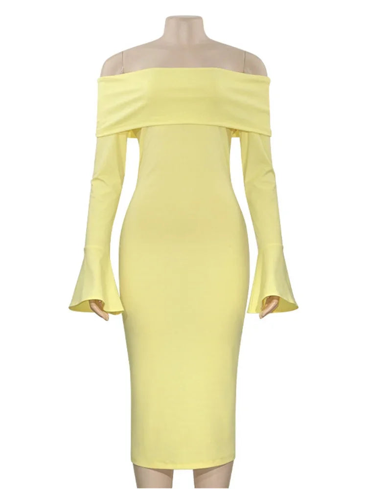 LIZAKOSHT  -  Backless Fashion Slim Maxi Dress Female Solid High Waist Patchwork Autumn Bandeau Long Sleeve Dress Women's Party Dress