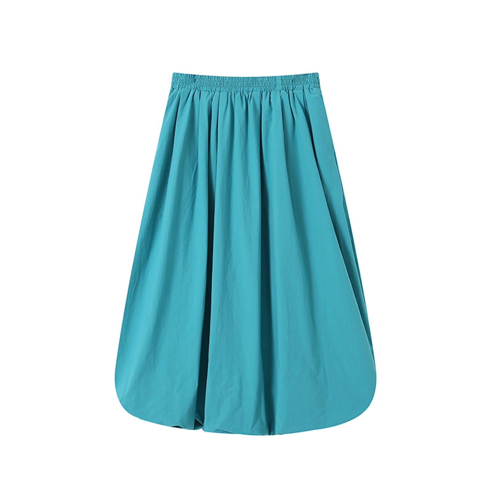 LIZAKOSHT  -  Long Skirt Women Elegant Solid Elastic Waist A-line Vintage Korean Fashion Loose Balloon Maxi Skirt Casual Y2K Streetwear